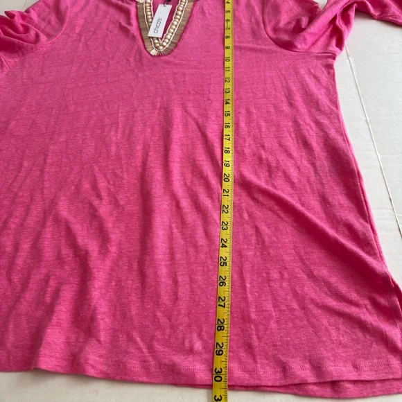 Chico’s Linen Embellished Tunic New - Picture 14 of 16